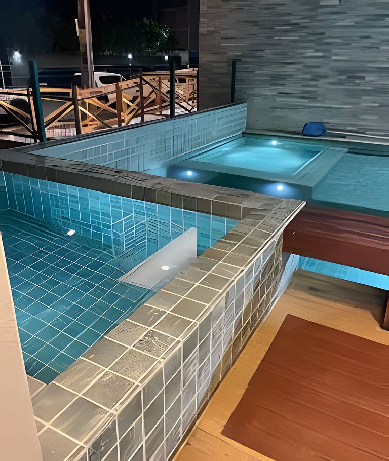 Apartamento térreo com piscina